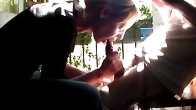 Gorgeous blowjob in the shades
